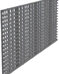 SLAT,5'X2',BLACK RECYCLED PLASTIC